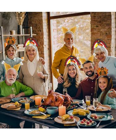 Camlinbo 6 Pcs Thanksgiving Turkey Headbands - Assorted Styles for Costume Party Favors and Accessories - Buy Online on GoSupps.com