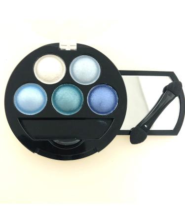 Mallofusa Portable 5 Colors Eye Shadow Palette - Glitter Makeup with Metallic Shimmer for Charming Highlight Look (Ice Age) - 4.7oz - Buy Online on GoSupps.com