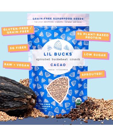 Organic Sprouted Buckwheat Granola (CACAO) - 6oz Pack | Lil Bucks - Buy Online on GoSupps.com