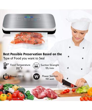 NutriChef PKVS Automatic Vacuum Sealer | Compact Design | Lab Tested | Dry & Moist Food Modes | Silver Vacuum Sealer - Buy Online on GoSupps.com