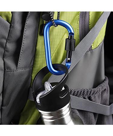 Leiptes 10-Piece Colorful Aluminum Carabiner Set with Screw Cap Perfect for Camping Hiking & Travel Gear - Buy Online on GoSupps.com