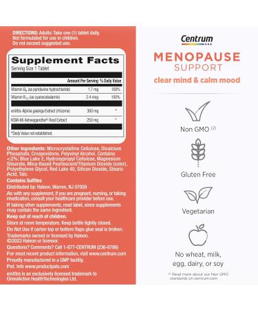 Centrum Clear Mind & Calm Mood Menopause Support Tablets - enXtra 30 Count | International Shipping Available - Buy Online on GoSupps.com
