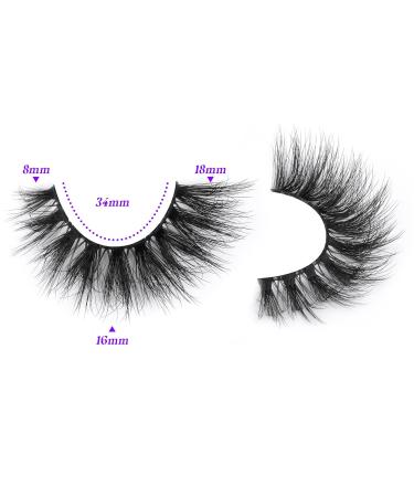 7 Pairs FANXITON 5D Natural Faux Mink Fluffy Cat Eye False Eyelashes - Wispy Curly Extensions - C-18MM-10 - Buy Online on GoSupps.com
