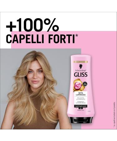  Gliss Schwarzkopf Gliss Soie Lumineuse Brightening Conditioner 6 Packs of 200 ml Restructuring and Protecting Conditioner with Ceramic and Silk Products for Brittle and Dull Hair - Buy Online on GoSupps.com