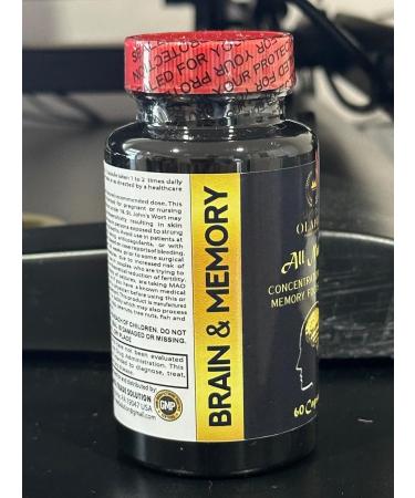 OLANTA TRADE SOLUTION Brain and Memory Supplements - Immune Support Supplement for Support Memory and Focus with Ginkgo Biloba Supplements Supports Brain Function - 1 Bottle 60 Capsules - Buy Online on GoSupps.com