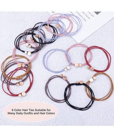 Palksky 18-Piece Hair Tie Bracelets for Thick Hair - 6 Colors | Women's Hair Accessories - Buy Online on GoSupps.com