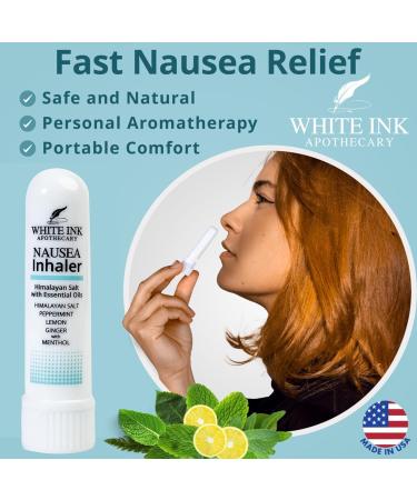 Himalayan Pink Salt Essential Oil Nasal Inhaler for Nausea Relief - Drug-Free Solution for Motion Sickness, Morning Sickness, Migraine, Chemotherapy Side Effects - 100% Natural - Buy Online on GoSupps.com