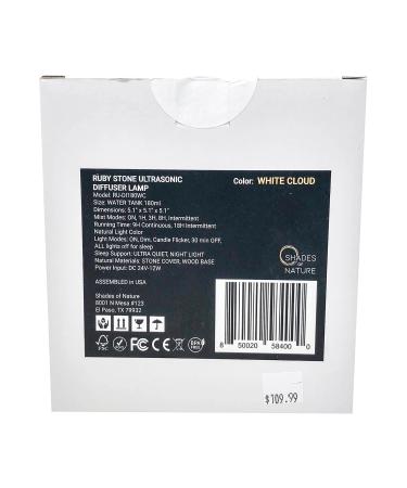 Shades of Nature White Cloud Ruby Stone Diffuser - Premium Aromatherapy Essential Oil Diffuser | International Shipping - Buy Online on GoSupps.com