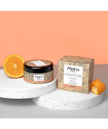 Meina Organic Body Peeling with Orange - Exfoliating Scrub for Face Body & Lips - 280g | Unisex Body Care - Buy Online on GoSupps.com