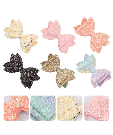 Frcolor 6-Piece Glitter Hair Loops - Colorful Double Layer Hair Accessories for Toddlers Children & Women - Cute Kawaii Bows & Clips (Random Color) - Buy Online on GoSupps.com