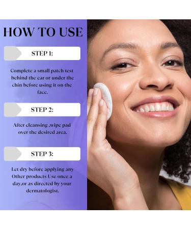 Glycolic Acid Pads 20% AHA - Exfoliating Pads for Face & Body | Reduce Dark Spots & Fine Lines | Enriched with Vitamins B5 C & E - 60 Pads - Buy Online on GoSupps.com