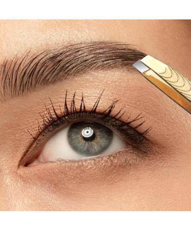 Andibro Eyebrow Hair Removal Tweezers Stainless Steel Precision Eyebrow Pluckers Non-Slip Handles No Gaps Professional Flat Tip for Ingrown Facial Hair Lashes Home Men Women Beauty Salon(slanted tip) - Buy Online on GoSupps.com