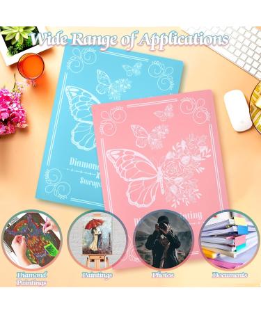 ZYNERY 2 Pack A3 Diamond Painting Storage Book | 60 Pages Art Portfolio for 12x16 inch Diamond Painting | Large Art Folder in Pink and Blue - Buy Online on GoSupps.com