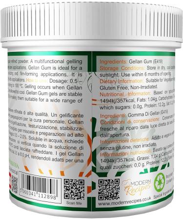 Special Ingredients Gellan Gum High Acyl 50g Premium Quality Powder Non-GMO Gluten Free Recyclable Container Gellan Gum High Acyl 50 g (Pack of 1) - Buy Online on GoSupps.com