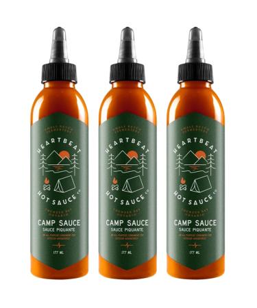 Heartbeat Hot Sauce - Camp Sauce All Purpose Condiment for Outdoor Adventures 177ml (3 Bottles) 177 ml (Pack of 3)
