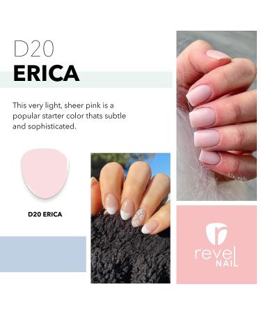 Revel Nail Dip Powder - Sheer Pink Chip Resistant Polish with Vitamin E and Calcium for DIY Manicure - Erica - Buy Online on GoSupps.com