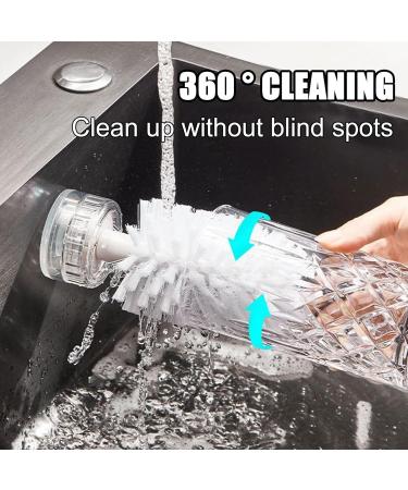 Shakven Suction Cup Brush Cleaner Glass Cup Washer | Portable Turtle Scrub Brush Glass Bottle Bristle Brush for Glassware Wine Glass Bottles - Buy Online on GoSupps.com