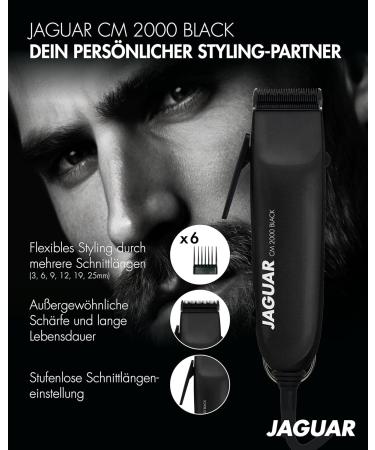 Jaguar Hair Clipper CM 2000 Black | Professional Hair Clipper for Mains Operation incl. Attachment Comb Set & Quick-fit System | from The Professional for You - Buy Online on GoSupps.com