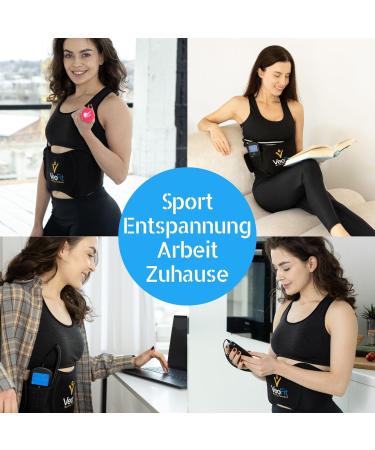 Veofit Advance Abdominal Muscle Trainer | EMS Device for Men & Women | 10 Programs 99 Intensity Levels | No Gel Fits Waist Up to 140cm - Buy Online on GoSupps.com