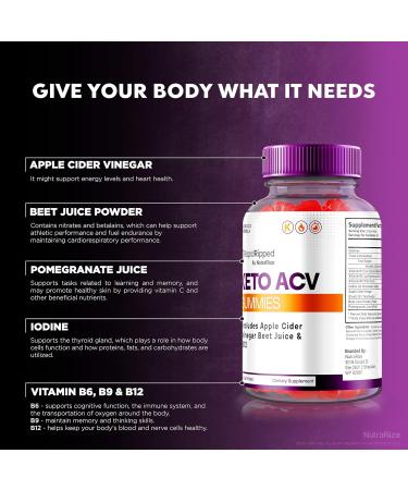 Buy Rapid Ripped Keto ACV Gummies - 2 Pack All Natural 1000 MG Apple Cider Vinegar Maximum Strength Keto Vitamins Top Reviews - 120 Gummies - Buy Online on GoSupps.com
