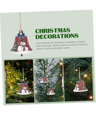 Buy Abaodam 4-Piece Wrought Iron Christmas Tree Hanging Bells | Snowy Decor for American Style Xmas Trees | 7x7cm | International Shipping Available - Buy Online on GoSupps.com