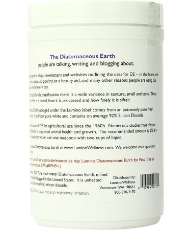 Buy Lumino Home Diatomaceous Earth - Food Grade, 9 Ounce Pure Fresh Water - Buy Online on GoSupps.com