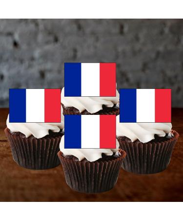 50 French Flag Cupcake Toppers France Flags Edible French Flags Flags of The World Cake Decorations Eurovision Party Decorations France Decorations Paris Decorations Paris Cake Eiffel Tower - Buy Online on GoSupps.com