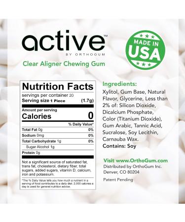 Active Orthodontic Chewing Gum - 1-Month Supply (80 Count) - Buy Online on GoSupps.com