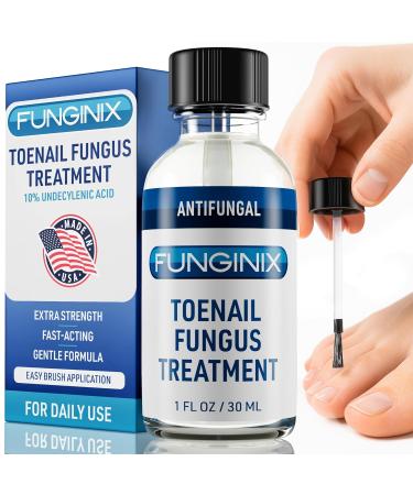 FUNGINIX Healthy Nail Formula - Finger and Toe Fungus Treatment, Made in USA, Eliminate Fungal Infections, Maximum Strength Solution (1 Fluid Ounce)