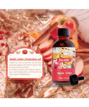 SALKING Apple Cider Essential Oil 120ml - Premium Fragrance for Diffusers, Candles, Soaps - Autumn Scented Oil for Halloween & Thanksgiving Gifts - Buy Online on GoSupps.com