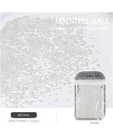 FEIlei 1 Bag Nail Art Mini Metal Beads Micro Caviar Nails Beads 3D Nail Art Decorations Silver - Buy Online on GoSupps.com