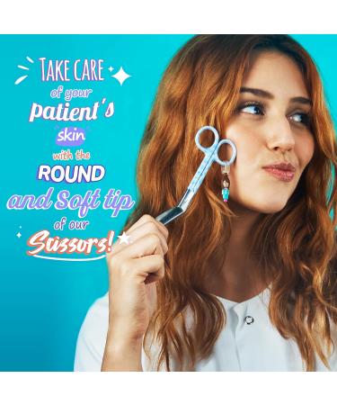 Nurse Love Nursing Scissors - Stainless Steel Bandage Scissors for Wound Care | Perfect for First Aid, Vet Students | Sharp Blades & Round Tip | Green Daisies - Buy Online on GoSupps.com