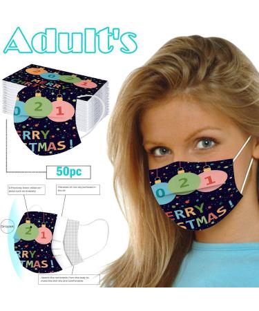 ZQP BEUU 50PCS Adult 2021 Happy New Year Disposable_Macks 3Layer Non-Woven Elastic Ear Loop Stylish Breathable Dustproof Disposable Face_Mack for Women Men Outdoor Indoor Sports Party - Buy Online on GoSupps.com