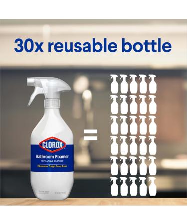 Clorox Bathroom Foamer Cleaner - Refillable Fresh Scent 1.13 Fl Oz - Household Essentials for a Sparkling Clean Home - Buy Online on GoSupps.com