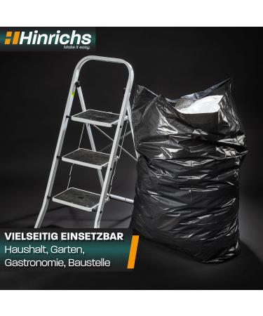 Hinrichs 240L Extra Strong Garbage Bags - 15 Rolls 100x125 cm | Tearproof Recycling LDPE Waste Bags for Garden Household & Construction - Buy Online on GoSupps.com