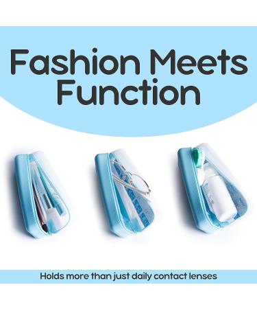 Visfresh Travel-Friendly Disposable Daily Contact Lens Case Organizer Premium Quality Water-Resistant Silicone Case with Clearly Labeled R & L Storage up to 30 lenses (White) - Buy Online on GoSupps.com