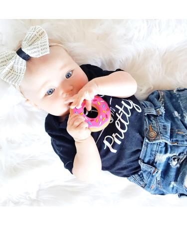 Silli Chews Girls Teething Ring Donut | Pink Silicone Baby Teether - Buy Online on GoSupps.com