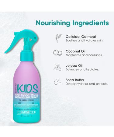 Eco Chic KIDs Hair Smoothing & Detangling Spray - Detangler Spray For Kids Kids Detangler Spray Hair Detangler Spray For Kids Salon Quality Natural Botanical Ingredients - 8 Fl Oz (Pack of 2) - Buy Online on GoSupps.com