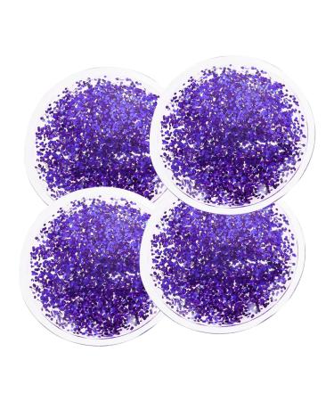 POPETPOP 2 Pairs Gel Eye Mask Ice Eye Mask Reusable Gel Eye Cover Round Gel Eye Cover Cooling Eye Cold Mask Hot Cold Eye Cover Round Cold Hot Eye Cover Purple Hot and Cold PVC Facial Mask 6.5X6.5X1CM Purple