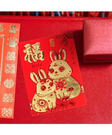 MAGICLULU 240 Pcs Year of The Rabbit Red Envelope Chinese New Year Hongbao New Year Money Bag Money Envelopes for Cash Budgeting 2023 Red Packet Child Cartoon Spring Festival Supplies Paper Colorfulx4pcs 11.5x8.1cmx4pcs - Buy Online on GoSupps.com