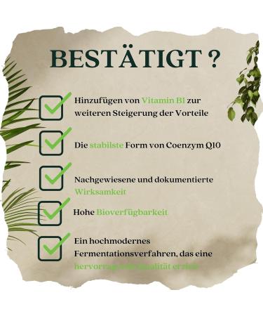 Coenzyme Q10 with Vitamin B1 | Ubiquinone Antioxidant & Energy Support | 100% Natural Vegetable Capsules | Eco-Friendly Recyclable Bottle - Buy Online on GoSupps.com