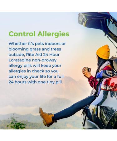 Rite Aid 24 Hour Loratadine 10mg Allergy Relief Tablets - 120 Count | Non-Drowsy Allergy Medicine - Buy Online on GoSupps.com
