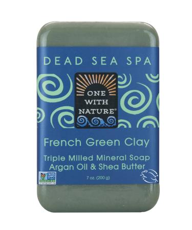 One With Nature Dead Sea Salt French Clay Soap 7 oz