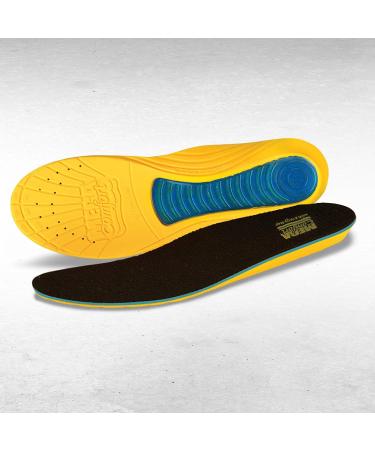 MEGAComfort MEGASole Anti-Fatigue Insoles | Women's Size 5-6-7 | 100% Memory Foam with Gel | Yellow Blue - Buy Online on GoSupps.com