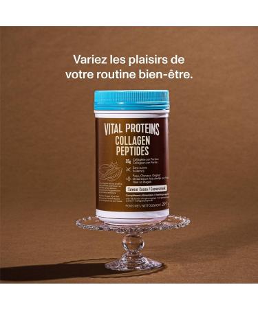 Vital Proteins - Collagen Peptides Cocoa Flavor - Food supplement powder - Collagen Peptides - Skin Hair Nails Bones and Muscles - 10 to 20g collagen per serving - 297g - Buy Online on GoSupps.com