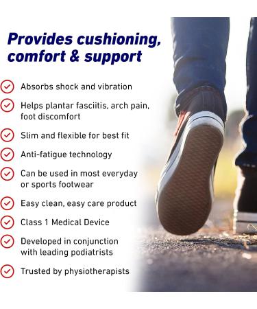 Neo G Pro-Flex Plantar Fasciitis Arch Support Insoles - Full Length Orthotic Inserts for Women and Men - L/XL - Buy Online on GoSupps.com