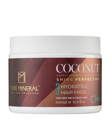 Pure Mineral - Coconut Oil Hair Mask - Intensive Treatment for Dry Hair - Nourishing and Revitalizing - No Sulfates, Parabens, Petrolates - 350 ml