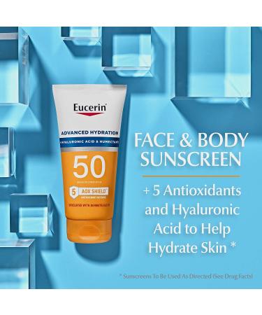 Eucerin Sun Advanced Hydration SPF 50 Sunscreen Lotion - 5 fl oz Tube - Buy Online on GoSupps.com