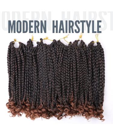 6 Packs Bob Box Braids Crochet Hair 10 Inch - Bohemian Curly Ends for Black Women - T30 Color - Buy Online on GoSupps.com