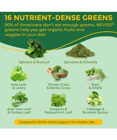 Organic Super Greens Daily Gummies + Probiotics, Spirulina, Chlorella, Spinach, Broccoli, Fiber, Fruits Veggies, Mushroom - Greens Powder Superfood Alternative, Natural Energy, Sugar Free Vegan, 60Cts 60 Count (Pack of 1) - Buy Online on GoSupps.com